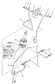 Power Steering Hydraulics Diagram and Parts List for 2284 864501-899000-145734100-146734100-14A734100 Cub Cadet Lawn Tractor